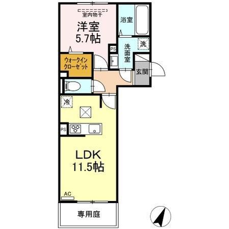 矢野駅 徒歩26分 1階の物件間取画像